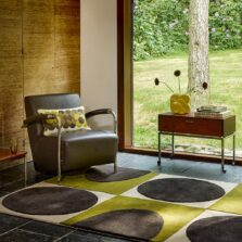 Spot Square Walnut Lichen 157907 rug by Orla Kiely