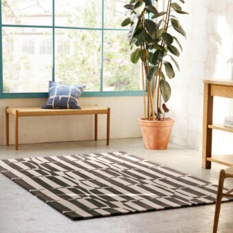 Lohko Stripe Charcoal 123105 rug by Scion