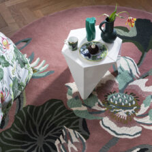 Waterlily Dusty Rose Round 38602 rug by Wedgwood