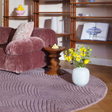 Folia Mink Round 38902 rug by Wedgwood
