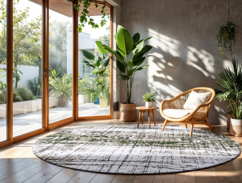 Mad Men Collection Griff Central Green 9797 rug by Louis De Poortere