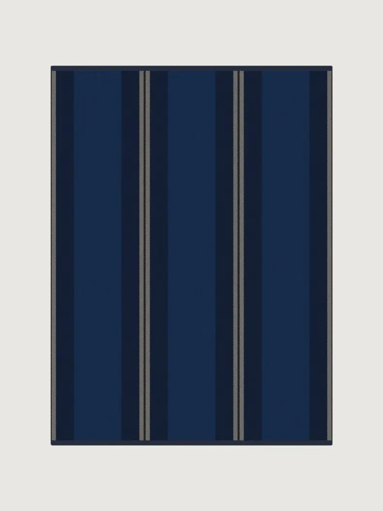 Franklin Indigo rug by Roger Oates