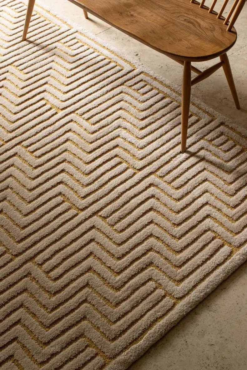 Harford Zig Zag Amber rug by Roger Oates