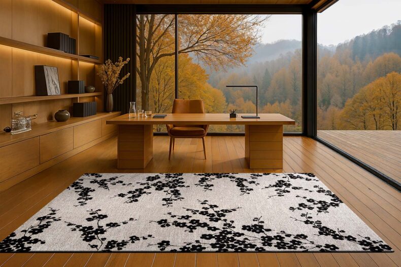 Sakura Collection Night Snow 9835 rug by Louis De Poortere