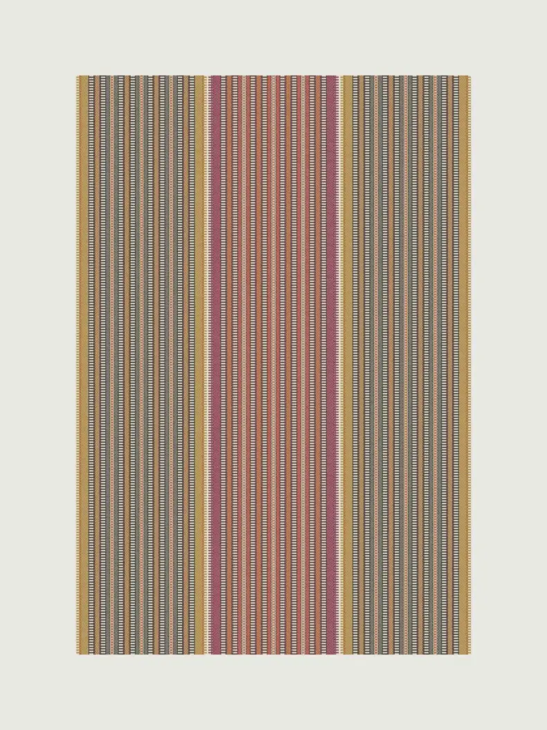 Morella Amber and Coral rug by Roger Oates