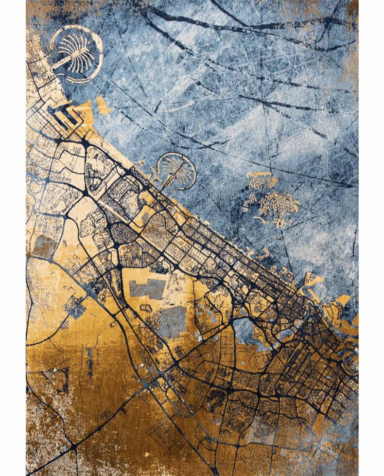 Cities Collection Dubai Gold Sea 9698 rug by Louis De Poortere