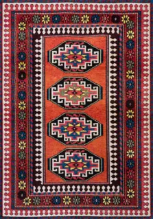 Antiquarian Collection Antalia Red Mix 9844 rug by Louis De Poortere
