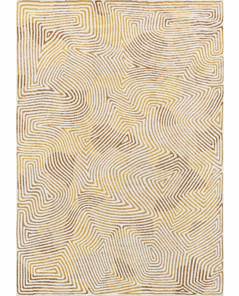 Meditation Collection Coral Yellow Hippy 9799 rug by Louis De Poortere
