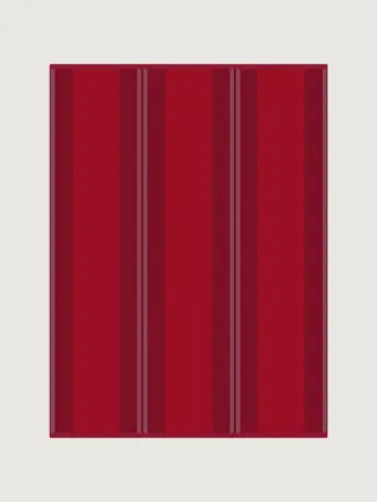 Franklin Carmine rug by Roger Oates
