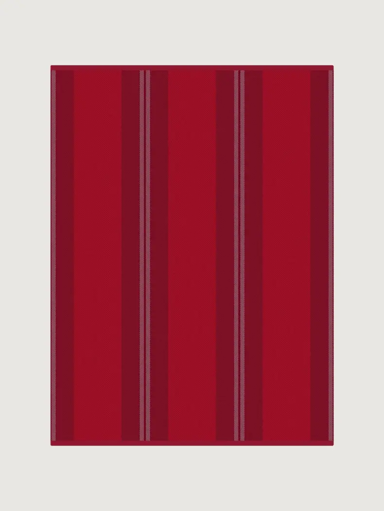 Franklin Carmine rug by Roger Oates