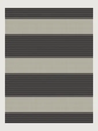 Halle Hanover Soft Black, Oatmeal rug by Roger Oates