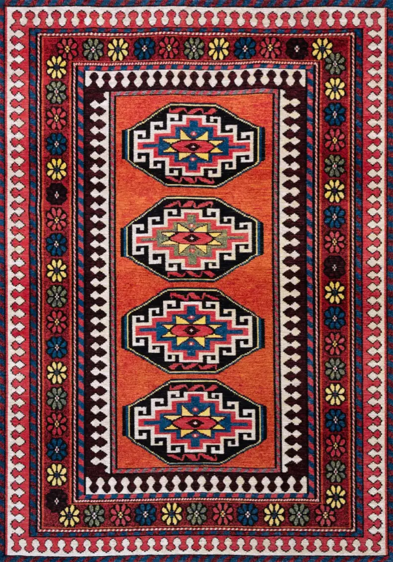 Antiquarian Collection Antalia Red Mix 9844 rug by Louis De Poortere