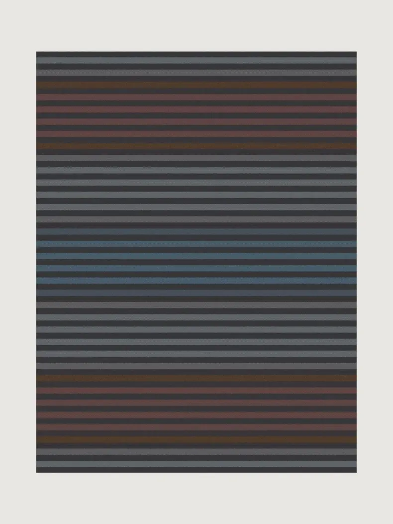 Eldon Airforce Chestnut and Grey rug by Roger Oates