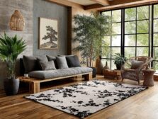Sakura Collection Night Snow 9835 rug by Louis De Poortere