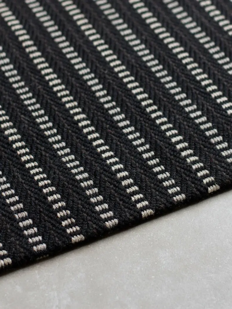 Malton Black rug by Roger Oates