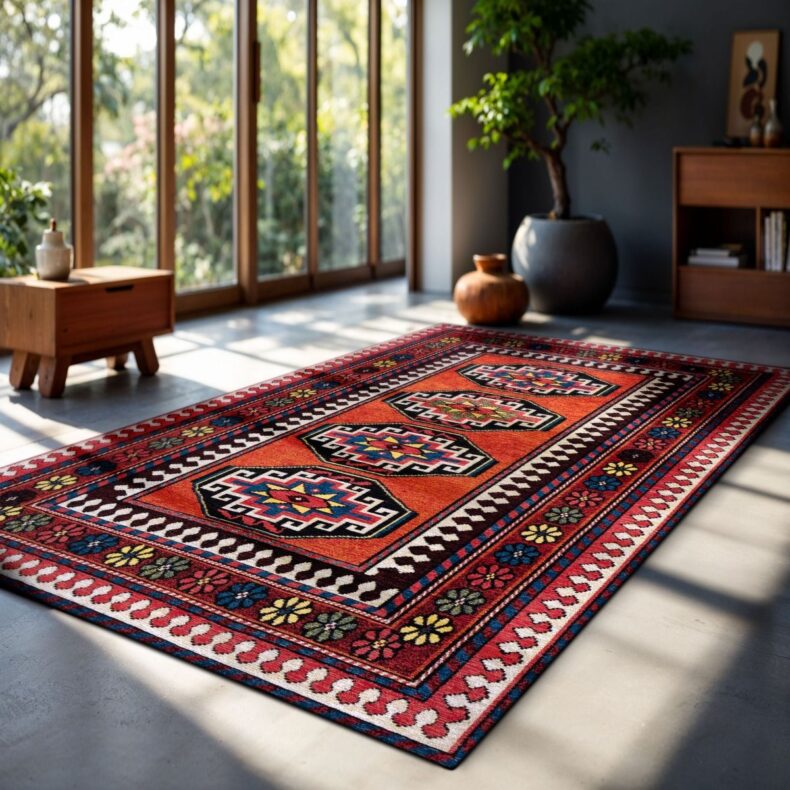 Antiquarian Collection Antalia Red Mix 9844 rug by Louis De Poortere
