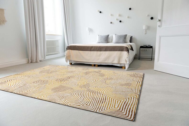 Meditation Collection Coral Yellow Hippy 9799 rug by Louis De Poortere