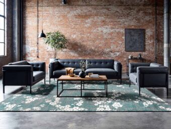 Sakura Collection Lake Blue 9850 rug by Louis De Poortere