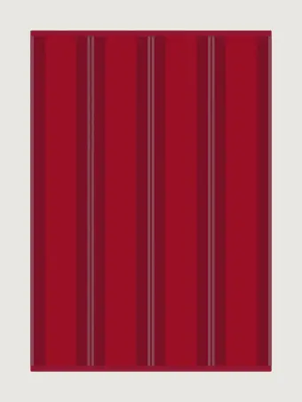 Franklin Carmine rug by Roger Oates