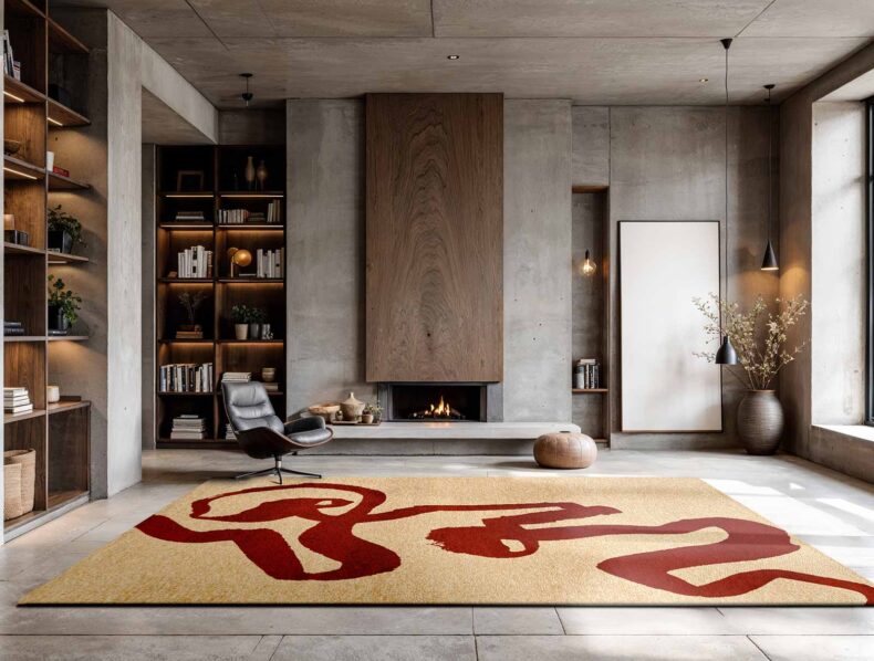 Craft Collection Ribbon Imperial Red 9847 rug by Louis De Poortere