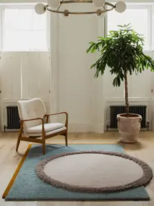 Void Pebble rug by Roger Oates