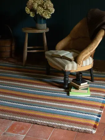 Quill Stripe Buffalo rug by Roger Oates