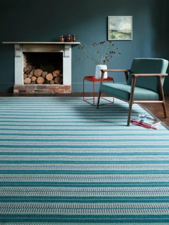 Vernon Teal rug by Roger Oates