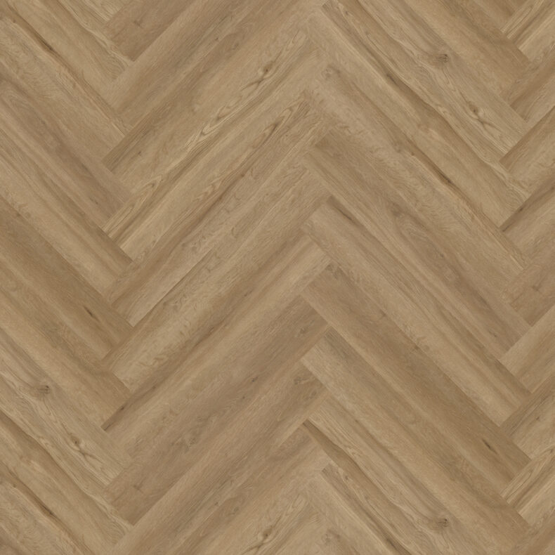 View of Smoke 5076010 (Universal 55 Herringbone) luxury vinyl tile by Victoria Design Floors