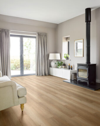 View of Cashew 5062724 (Universal 55 Planks) luxury vinyl tile by Victoria Design Floors