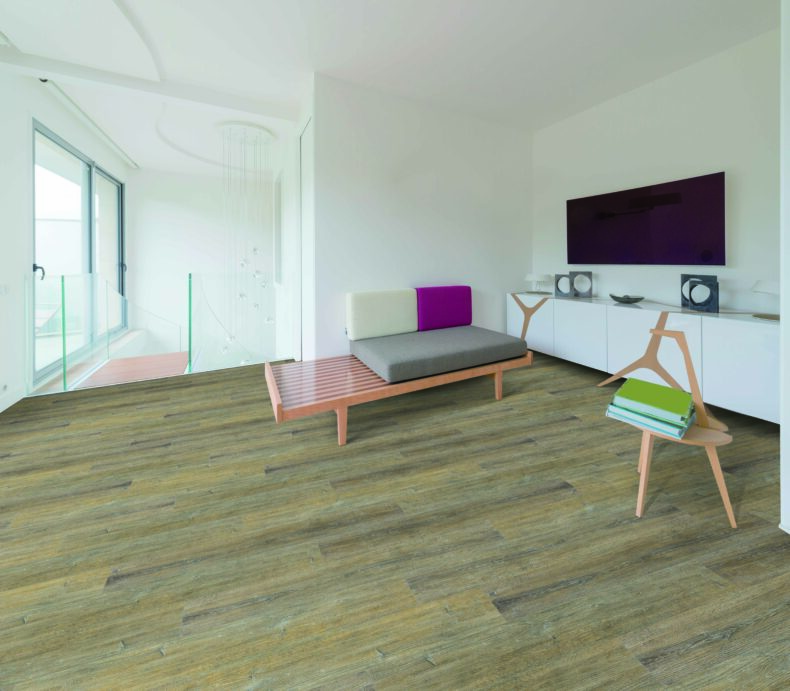 View of Latte 5062711 (Universal 55 Planks) luxury vinyl tile by Victoria Design Floors