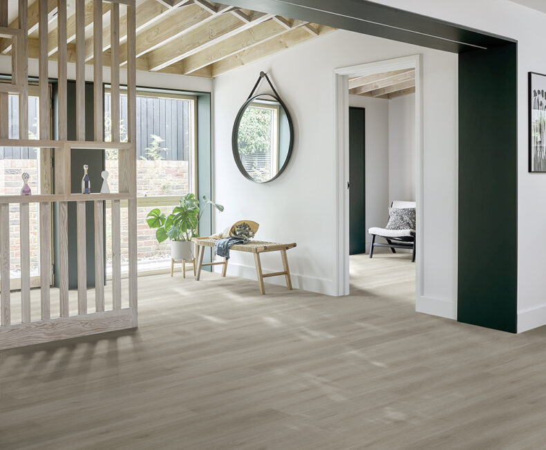 View of Puddle 5062725 (Universal 55 Planks) luxury vinyl tile by Victoria Design Floors