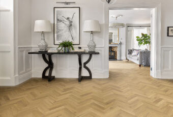 View of Aspen 50790110 (Universal Design Parquet) luxury vinyl tile by Victoria Design Floors