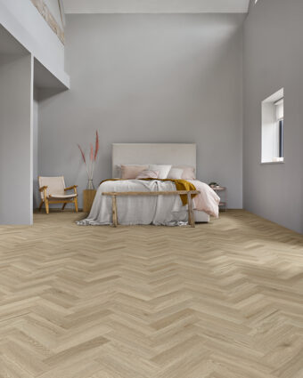 View of Mountain Birch 50790109 (Universal Design Parquet) luxury vinyl tile by Victoria Design Floors