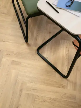 View of Meadow Oak in Parquet luxury vinyl tile by Amtico