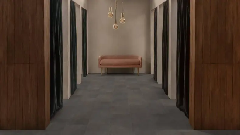 View of Diffusion Loam luxury vinyl tile by Amtico
