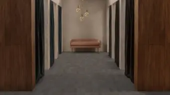 View of Diffusion Loam luxury vinyl tile by Amtico