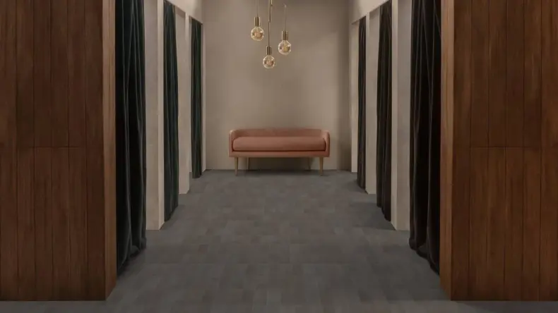 View of Diffusion Loam luxury vinyl tile by Amtico