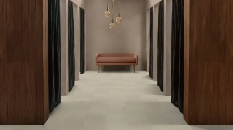 View of Diffusion Cashew luxury vinyl tile by Amtico