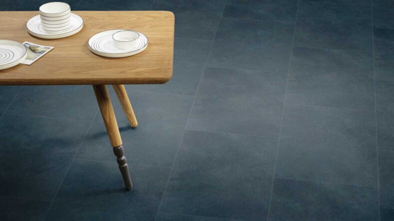 View of Encaustic Kyanite luxury vinyl tile by Amtico