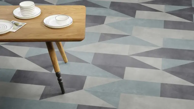 View of Modernist Vault luxury vinyl tile by Amtico
