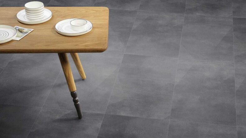 View of Modernist Vault luxury vinyl tile by Amtico