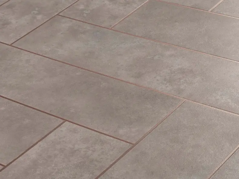 View of Grey Burnished Metal luxury vinyl tile by Amtico