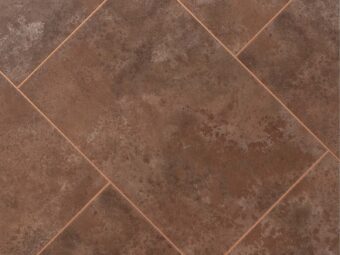 View of Russet Burnished Metal luxury vinyl tile by Amtico