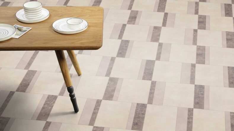 View of Stucco Quartz luxury vinyl tile by Amtico