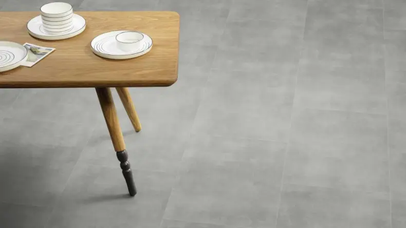 View of Stucco Pebble luxury vinyl tile by Amtico