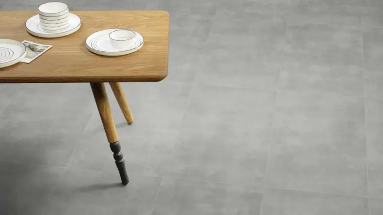 View of Stucco Pebble luxury vinyl tile by Amtico