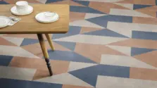 View of Stucco Clay luxury vinyl tile by Amtico
