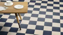 View of Stucco Indigo luxury vinyl tile by Amtico