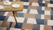 View of Stucco Indigo luxury vinyl tile by Amtico