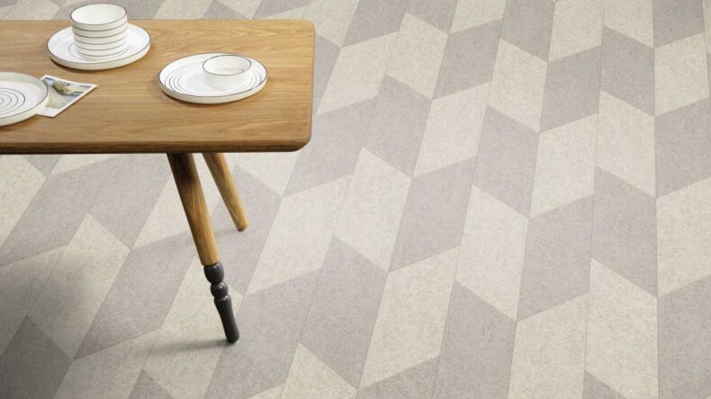 View of Basilica Shell luxury vinyl tile by Amtico
